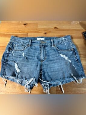 LOFT Distressed Denim Jean Shorts - Blue
Size 28/6